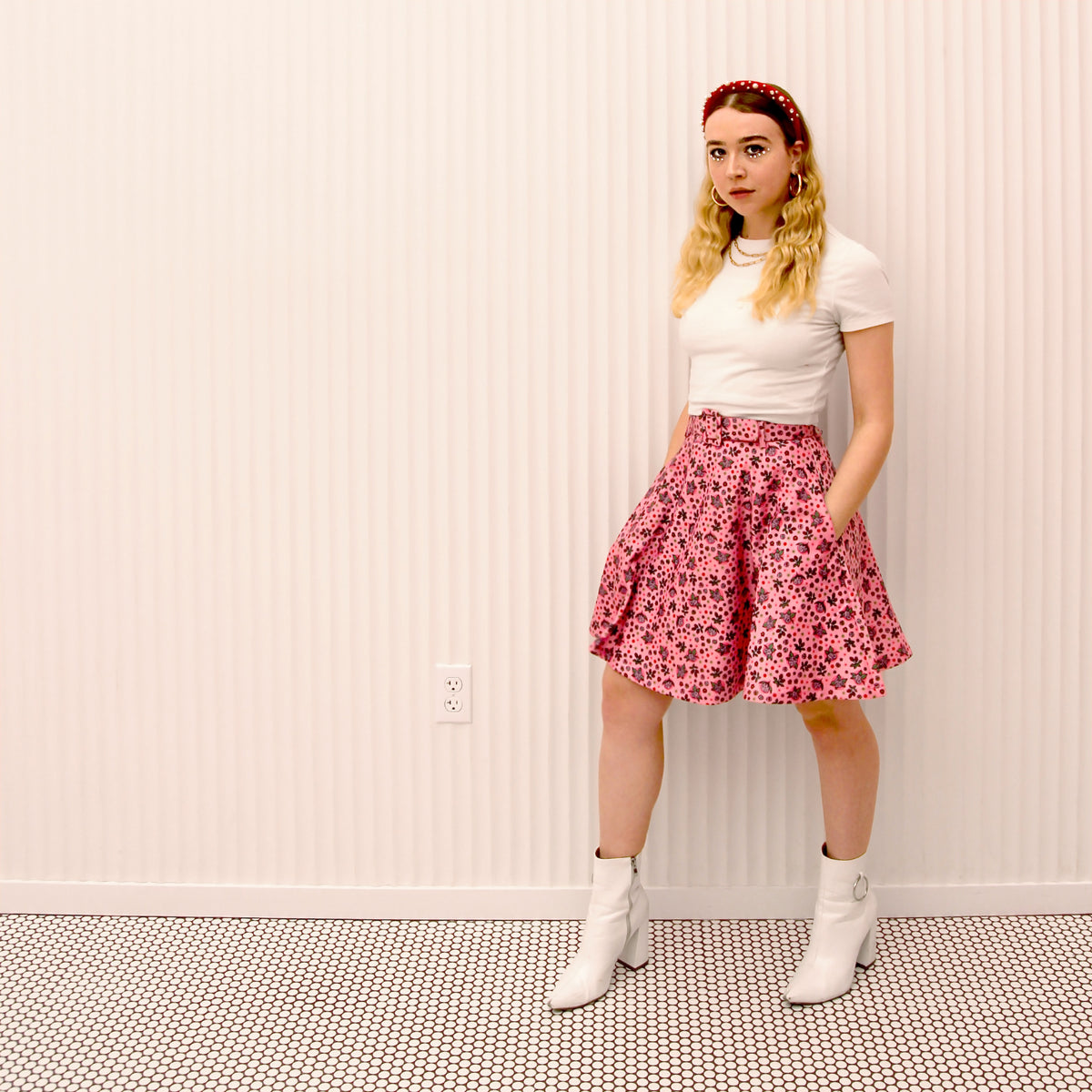 Belted Brain Rose Skirt